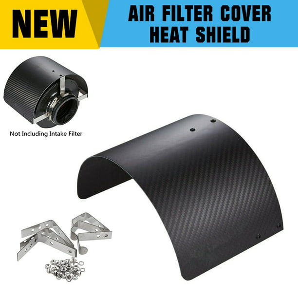 Car Cold Air Intake Filter Stainless Steel Cover Heat Shield 2.5"-5.5" Universal